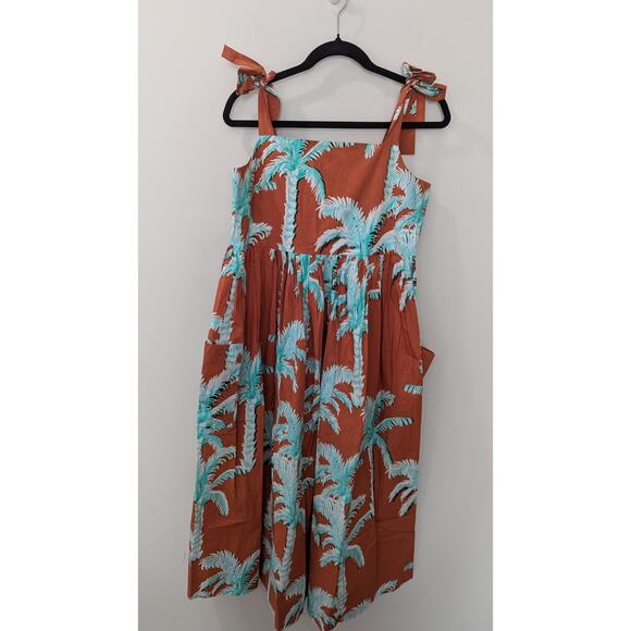 Oliphant Tie Strap Pocket Midi Dress NWT - Picture 4 of 7